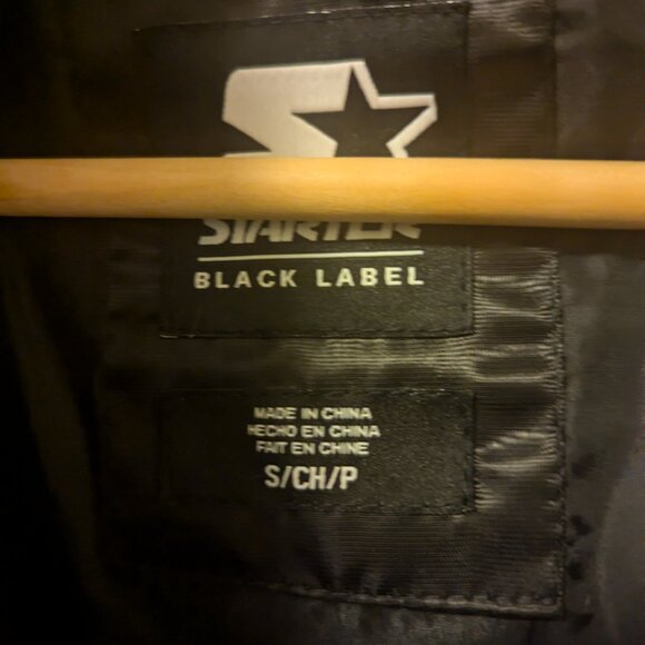 San Jose Sharks & Starter Black Ice Evolve Satin Jacket - Picture 5 of 6